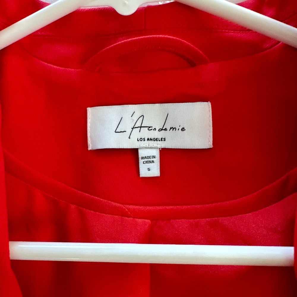 💥💥Clearance!!💥💥NWOT L’Academie The Fleur Blazer Revolve small Scarlet Red - Picture 7 of 12